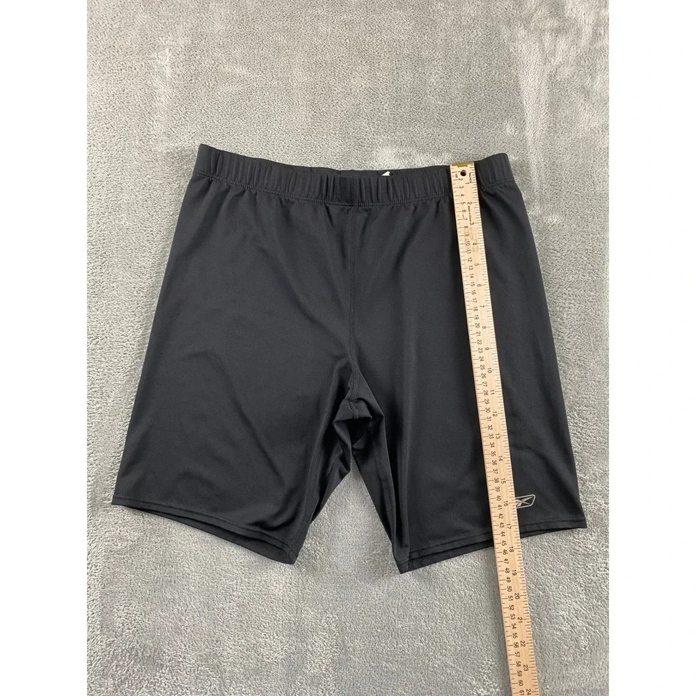 Reebok PlayDry Black Compression Biker Shorts Womens XXL Activewear Gym Training
